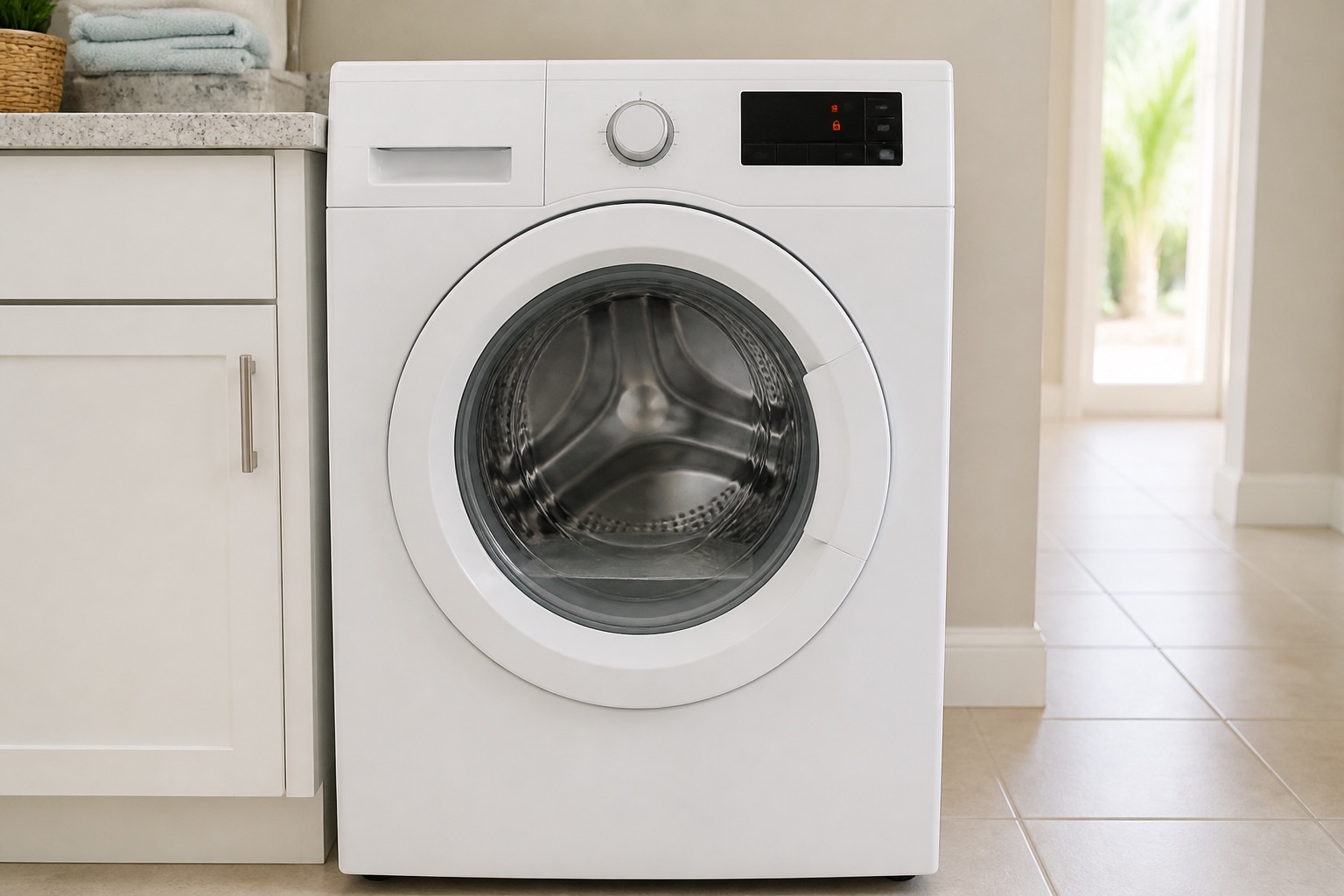 Front-load washer door locked with water left inside the drum