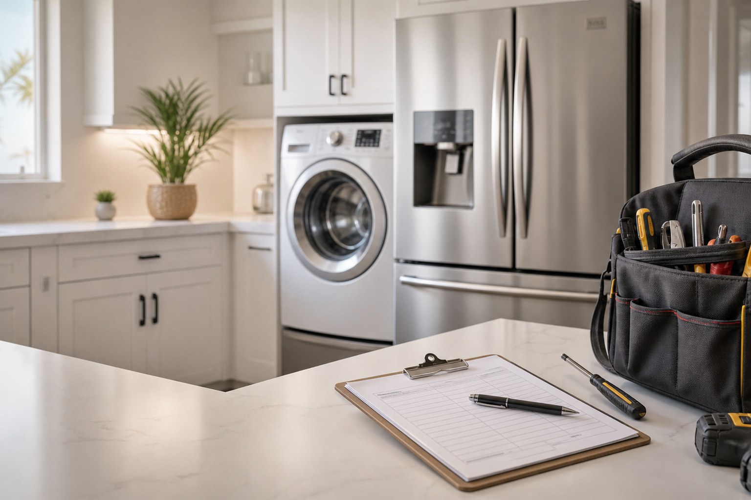 Appliance repair customer guidance visual