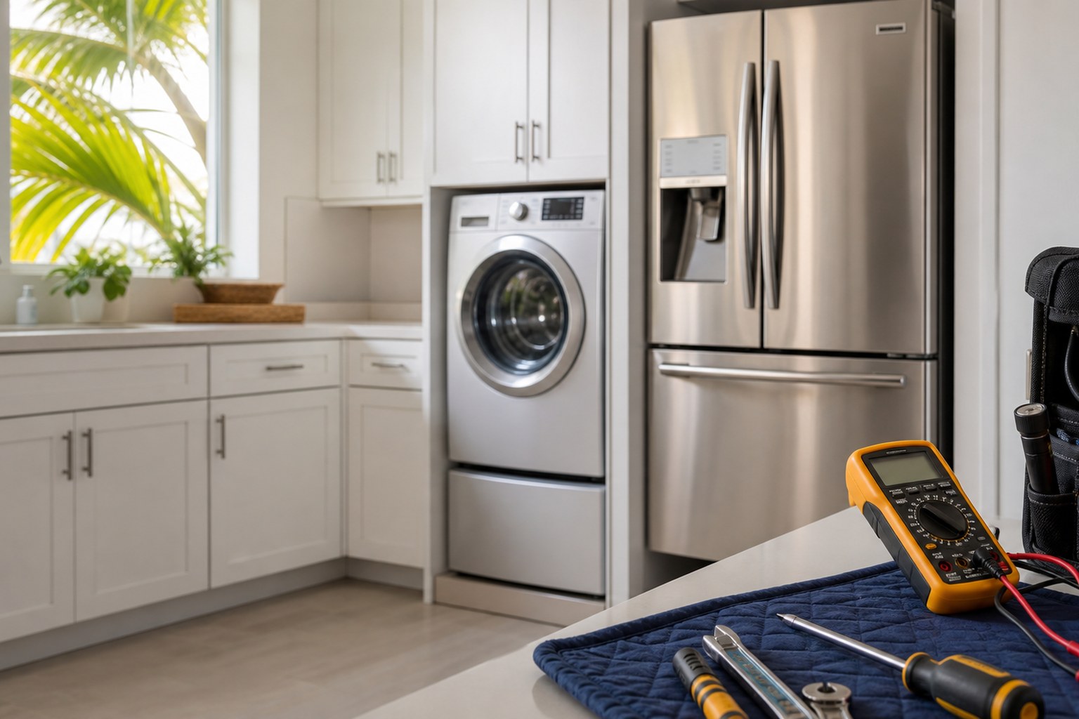 Appliance diagnosis and service call visual