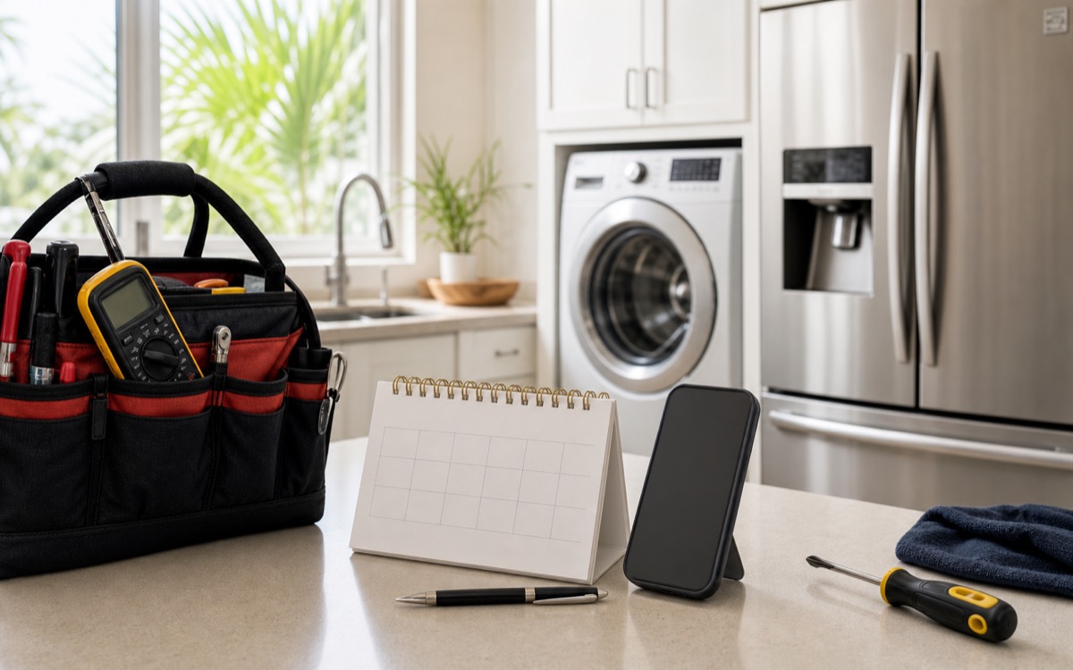 Appliance service scheduling visual