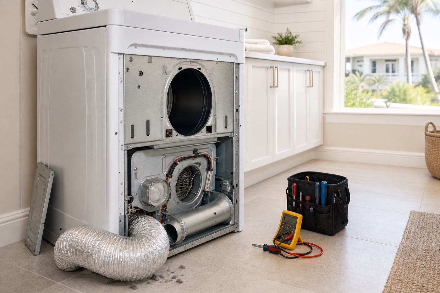 Dryer repair visual for Bonita Springs appliance service