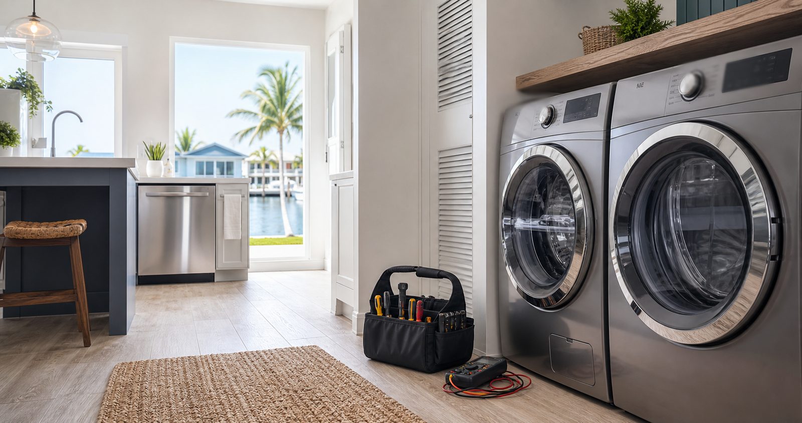 Cape Coral appliance repair service visual in a bright residential home