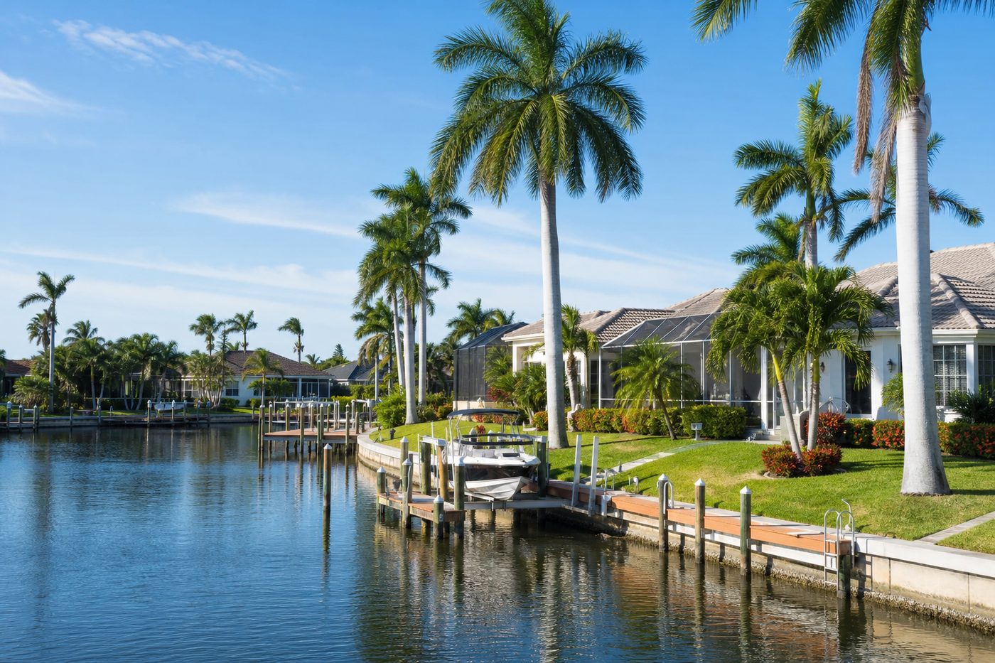 Cape Coral canal-front neighborhood visual