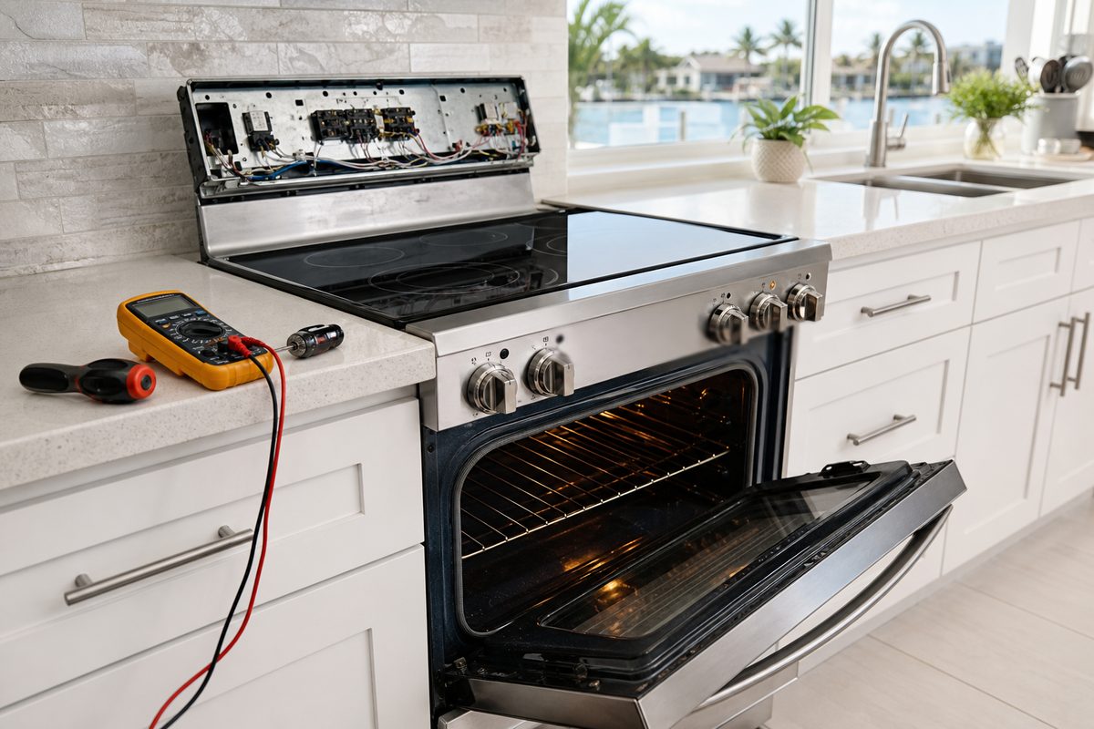 Oven and range repair visual for Cape Coral appliance service