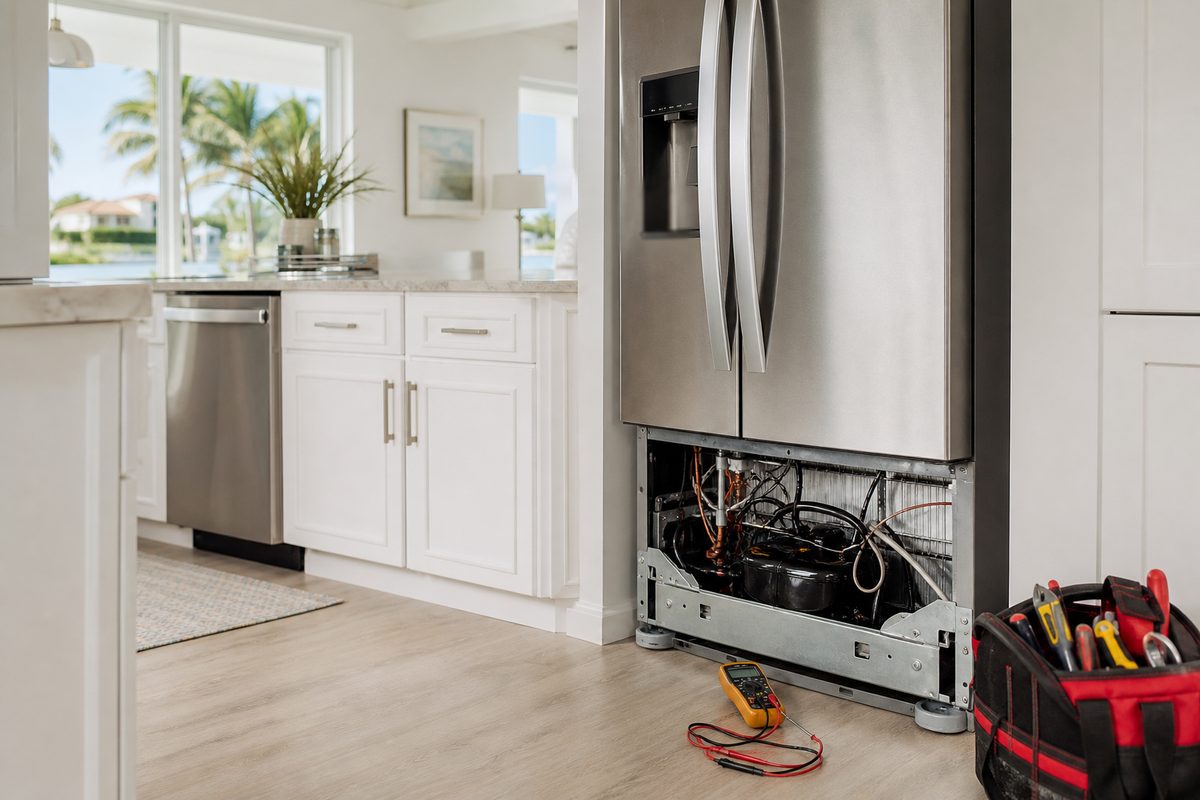 Refrigerator repair visual for Cape Coral appliance service