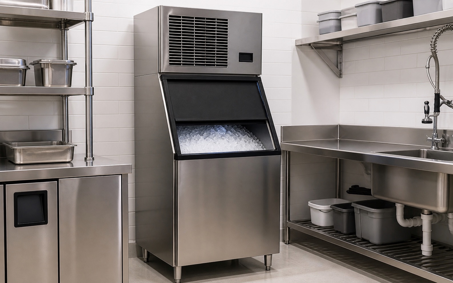 Commercial ice machine equipment visual