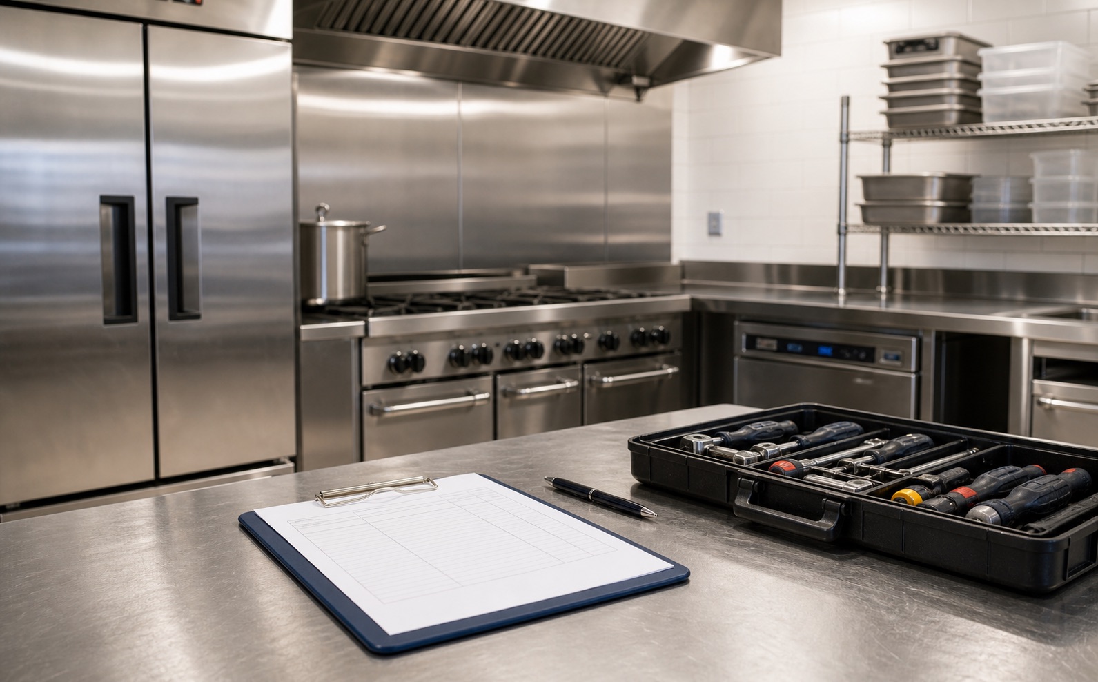 Commercial appliance repair booking visual