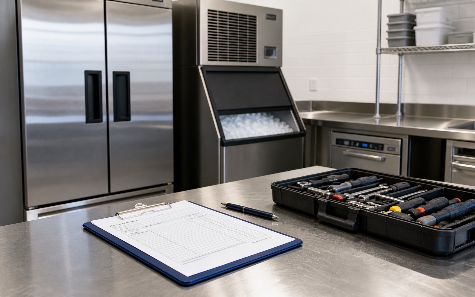 Commercial appliance service intake visual