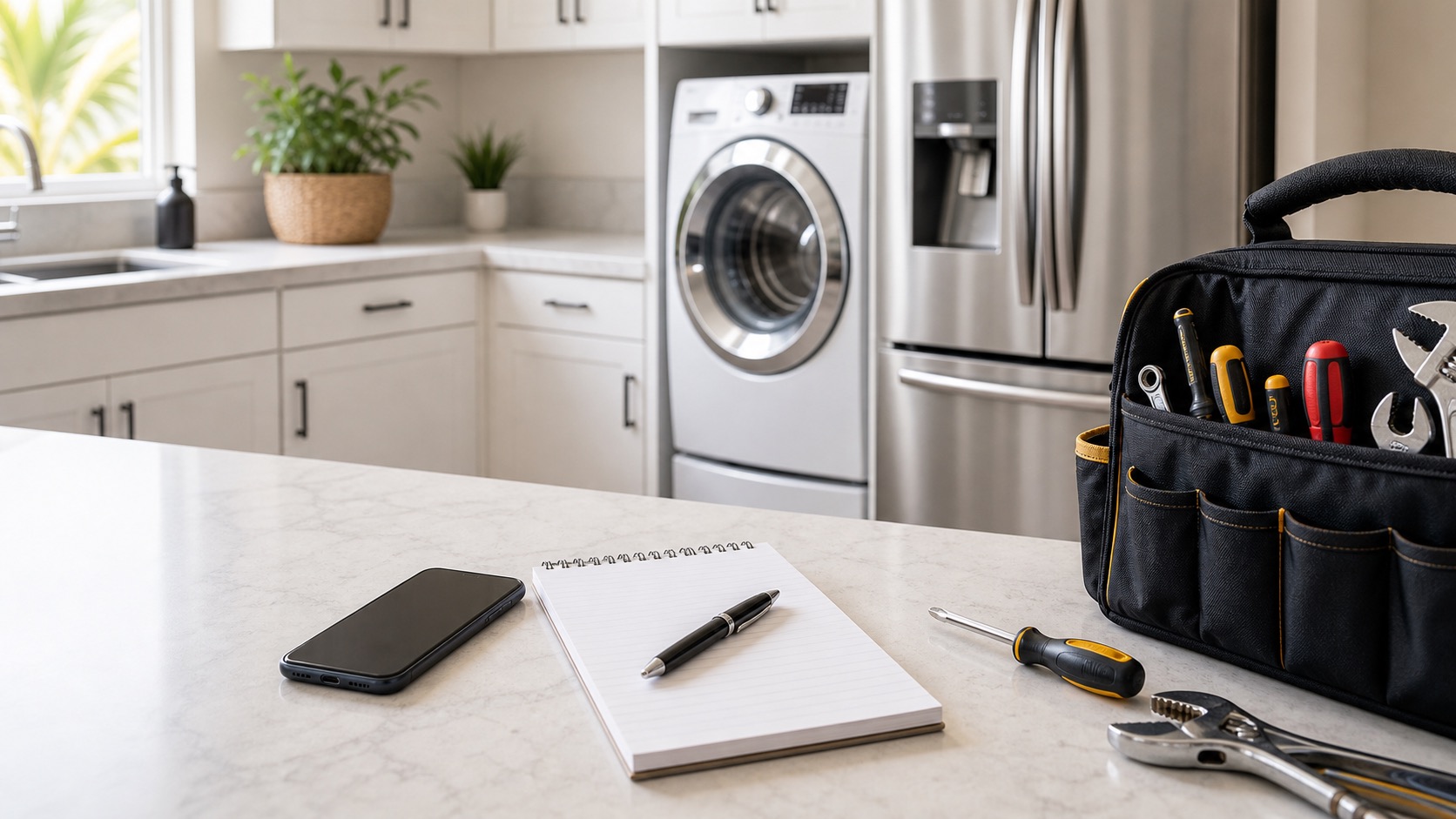 Appliance repair booking support visual for contact page