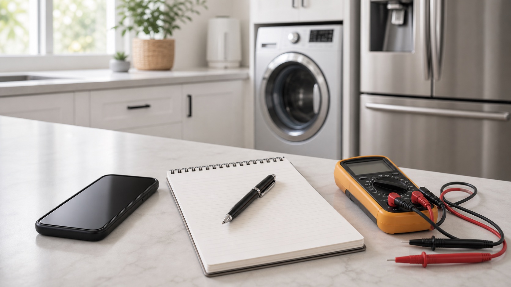 Appliance service request preparation visual