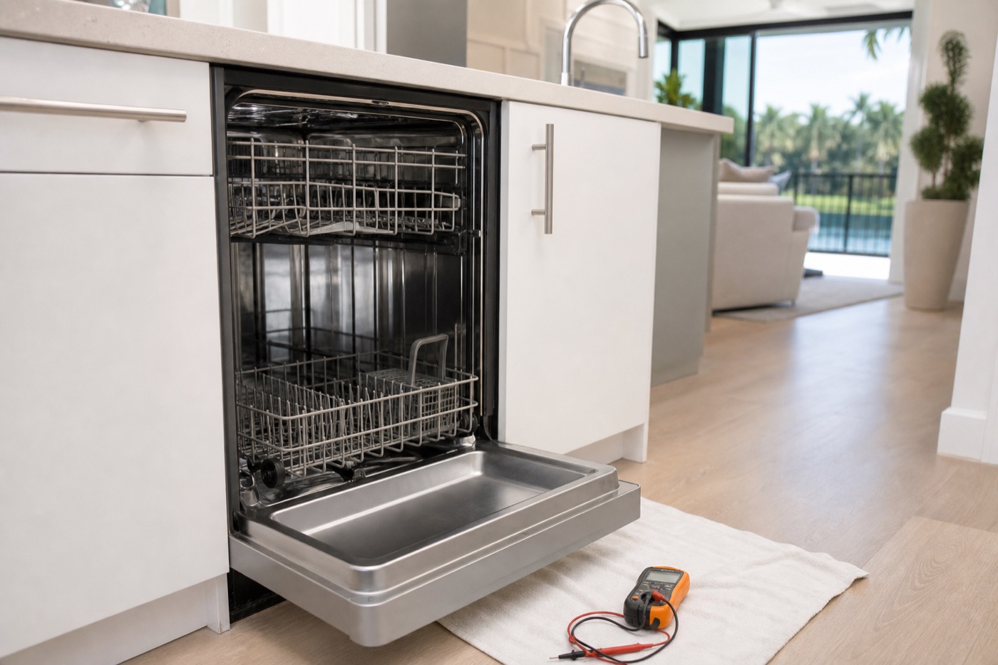 Dishwasher repair visual for Estero appliance service