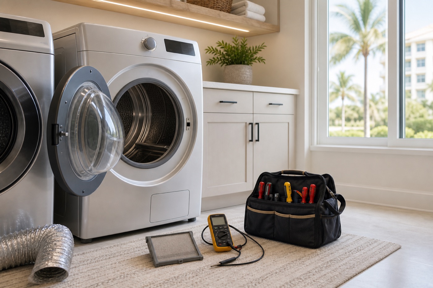 Dryer repair visual for Estero appliance service