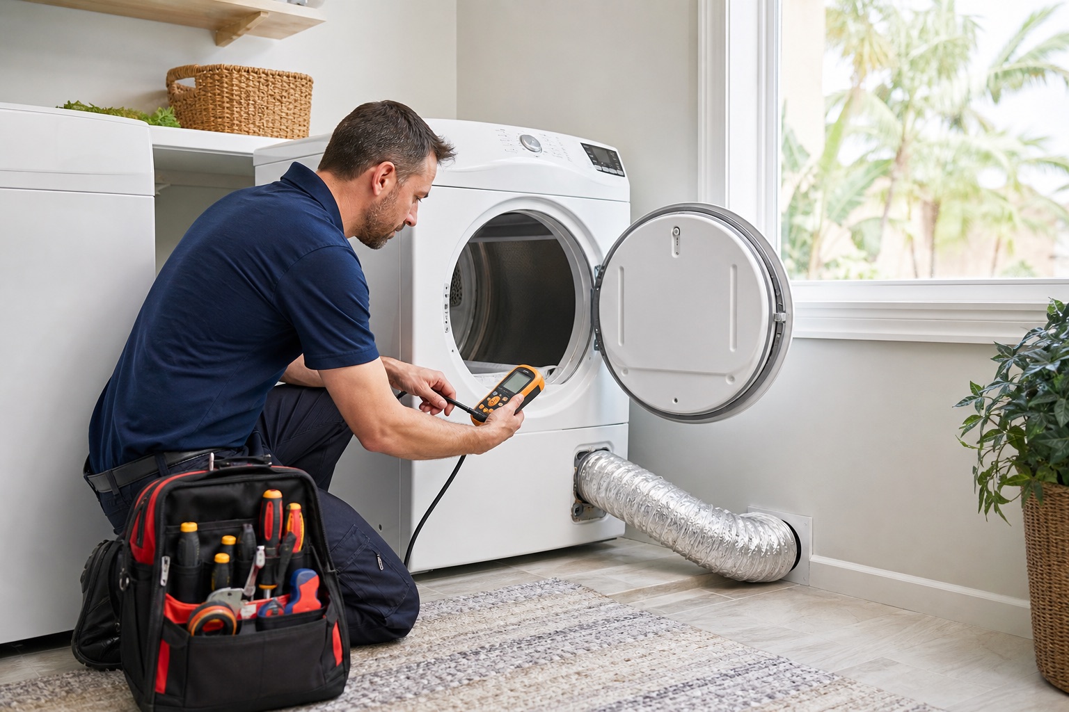 Dryer repair visual for Lehigh Acres appliance service