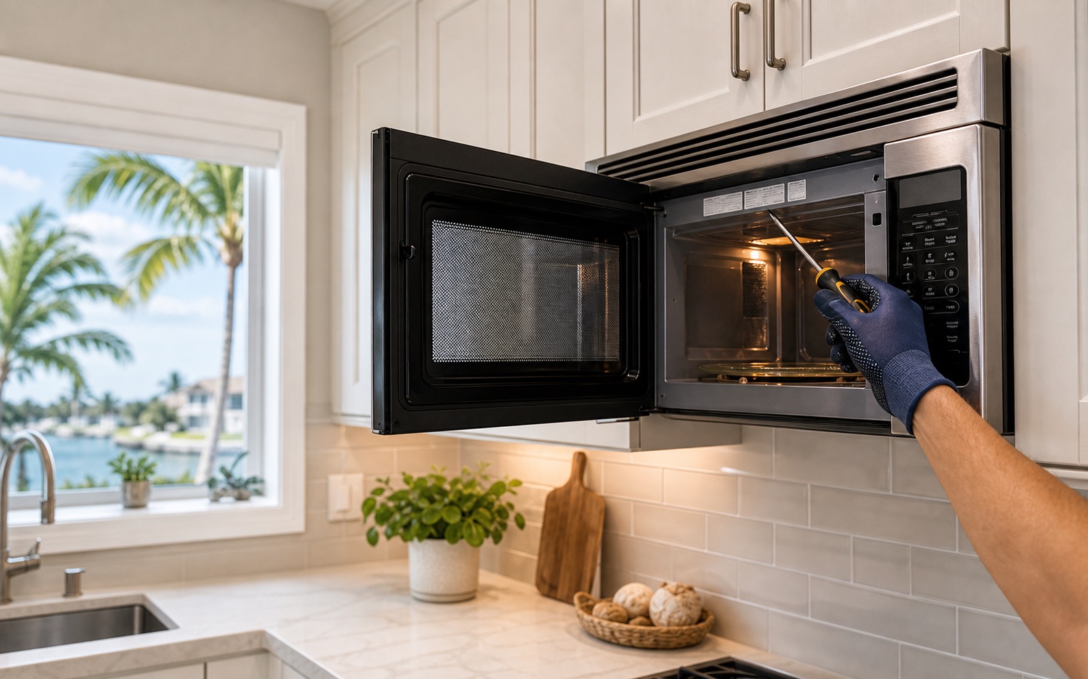 Microwave Repair in a Cape Coral home service setting
