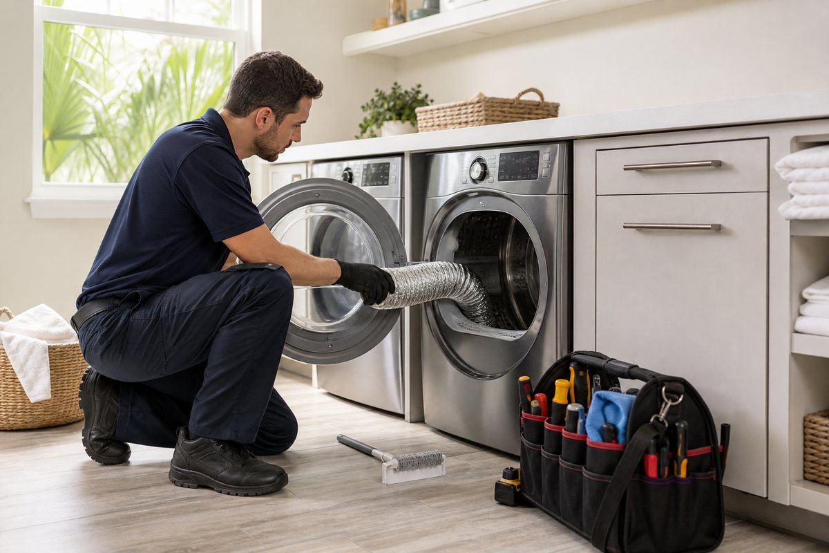 Dryer repair visual for Naples appliance service