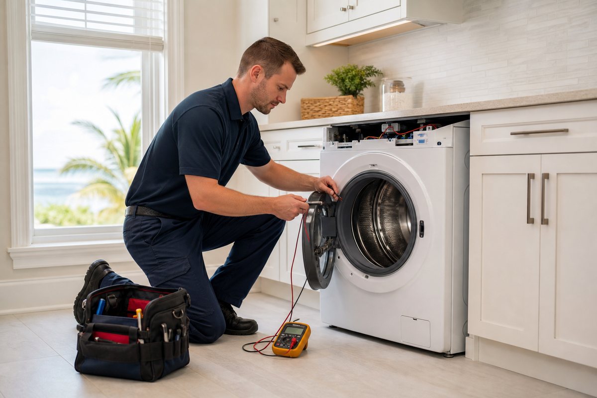 Washer repair visual for Naples appliance service