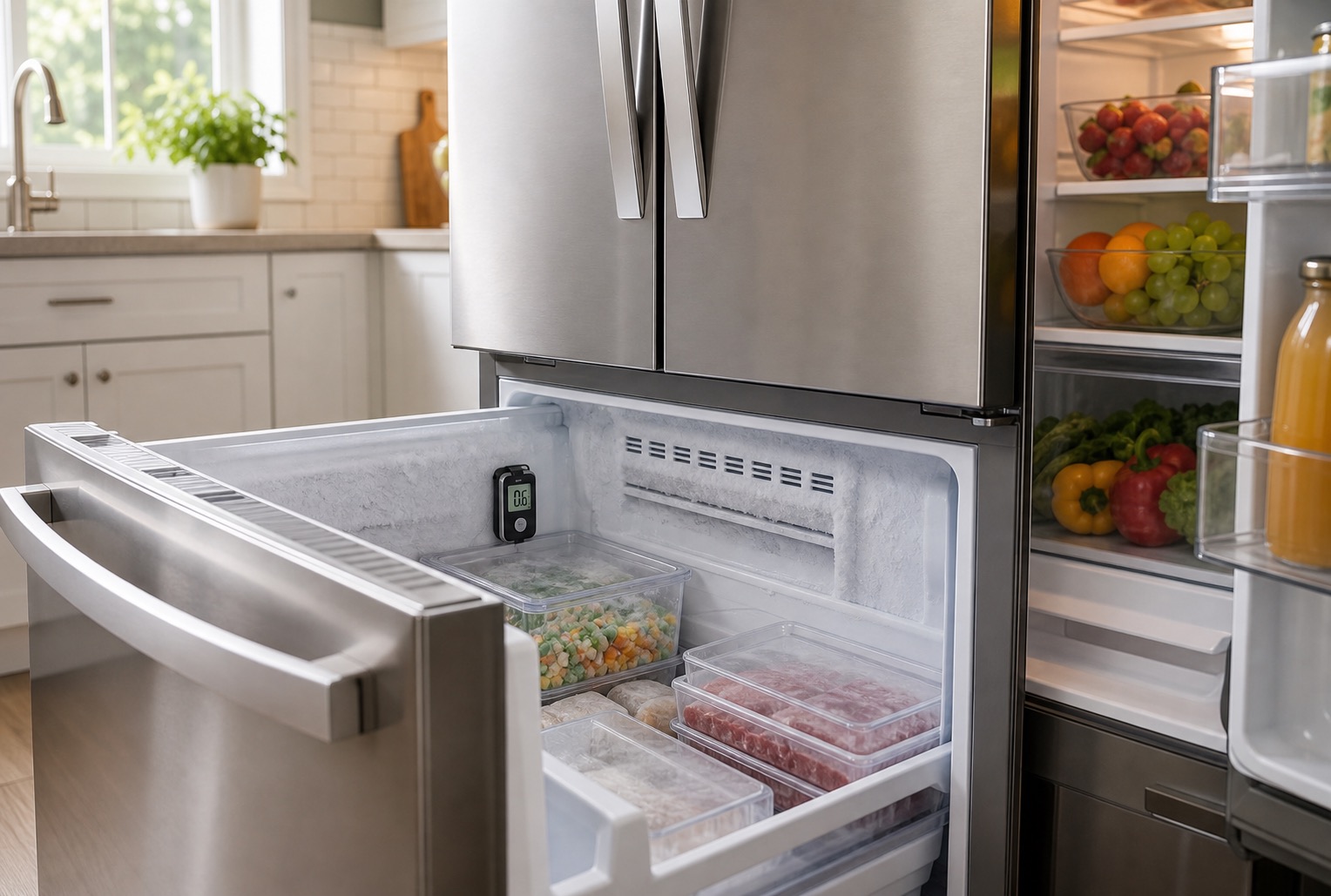 Freezer cold while the refrigerator section is warm