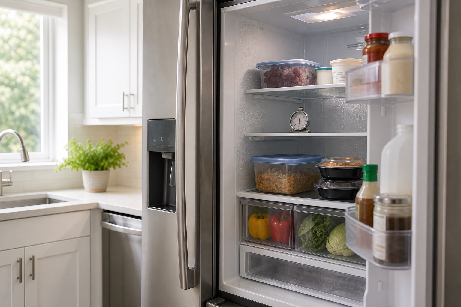Technician diagnosing a refrigerator that is not cooling