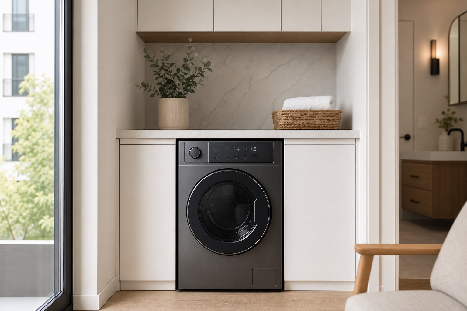 Combination laundry unit repair visual