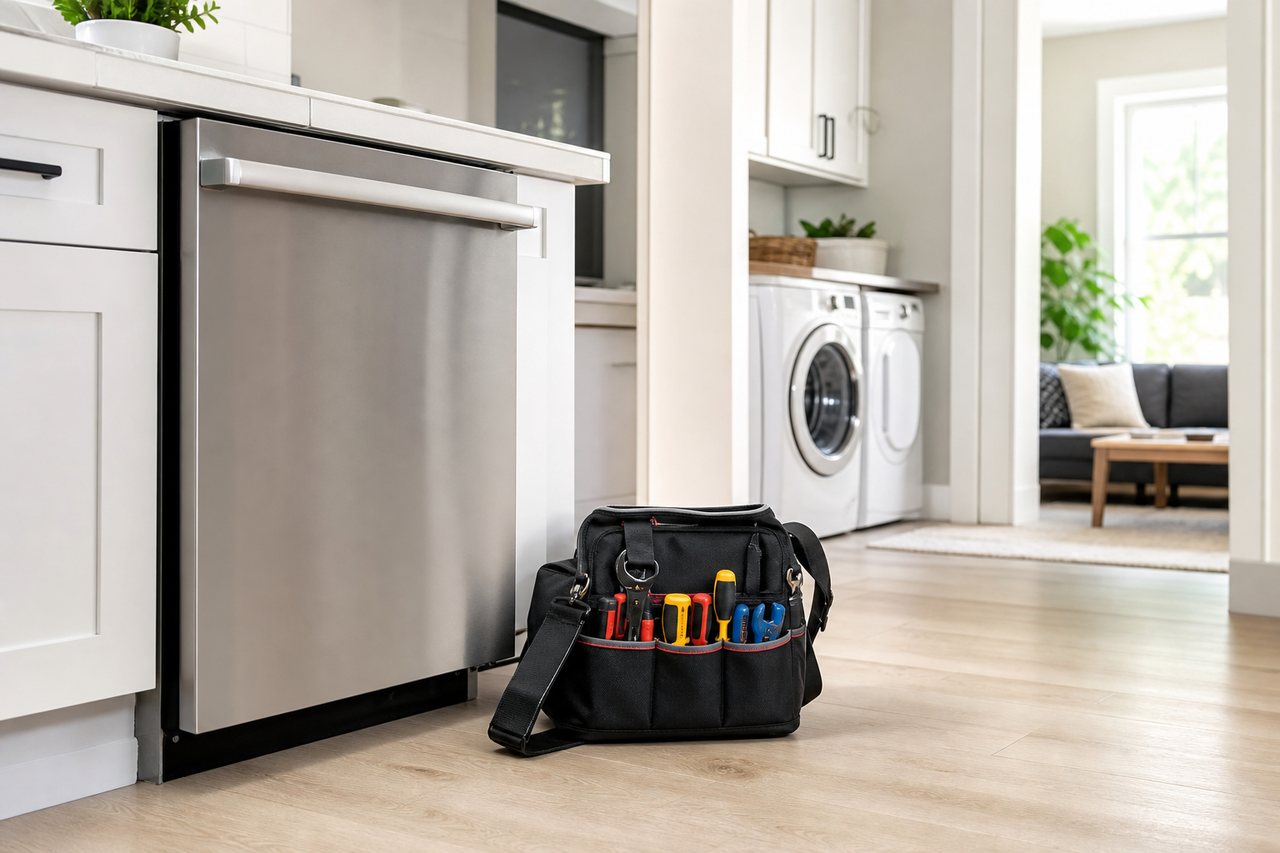 Appliance repair booking visual for the reviews page